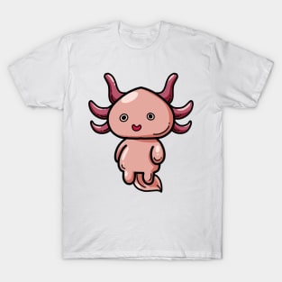 Cartoon Kawaii Axolotl T-Shirt